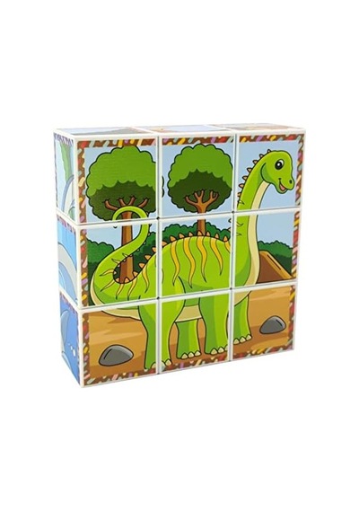 Dinozorlar 3d Manyetik Puzzle Seri 2 - 9 Mıknatıslı Küp 6 Dinazor Yapboz