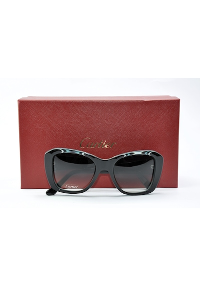 Cartier Emerald Gren Cat Eye Zümrüt Yeşil Siyah Gri Kedi Gözü Kadın Güneş Gözlüğü T8200936 Çok Renkli