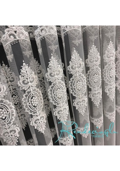 Tül Perde Brillant Gülşah Desen Yeni Sezon Tül Perde Ekru Tül Perde Brillant Gülşah Desen Yeni Sezon Tül Perde Ekru
