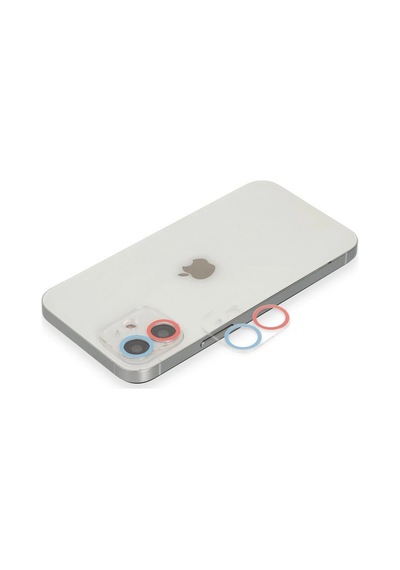 Newface iPhone Uyumlu 12 Mini Renkli Kamera Lens Koruma Cam Csmtex - 10 - Pembe-mavi