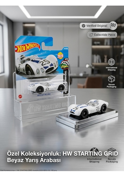 Hot Wheels Hw Startıng Grıd Serisi - Maseratı Tıpo 61 Model Araba Beyaz