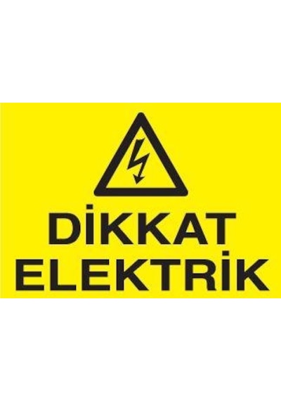 Dikkat Elektrik Uyarı Levhası 40x60cm