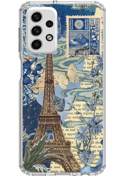 Samsung Galaxy A73 Uyumlu Paris Ve Eyfel Kulesi Baskılı Silikon Kılıf Renkli