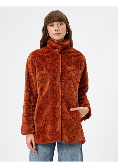 Koton Peluş Mont Dik Yaka Cep Detaylı Astarlı Kiremit 4wak00183ew 4WAK00183EW990 Kiremit Koton Peluş Mont Dik Yaka Cep Detaylı Astarlı Kiremit 4wak00183ew 4WAK00183EW990 Kiremit