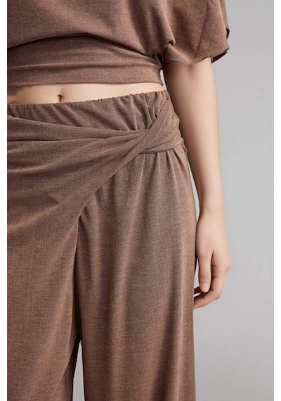 Defacto Wıde Leg Krep Pantolon H3879ax26smbn558 Kahve-bn558