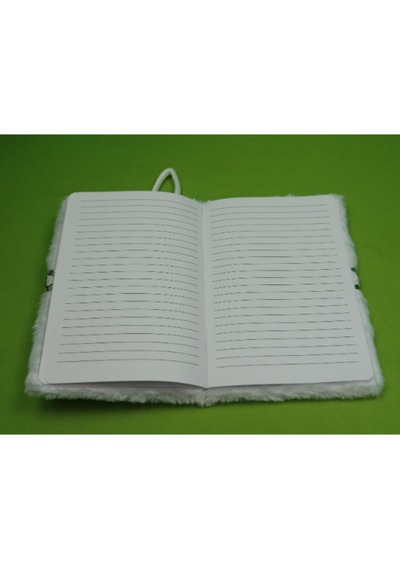 Kilitli Çantalı Peluş Defter Çizgili 80 Yaprak Çok Renkli