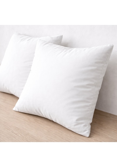 Tela Kumaş 2’li Dekoratif Beyaz Renk Kırlent İçi Dolgu Yastığı 45 x 45 CM 380 GR