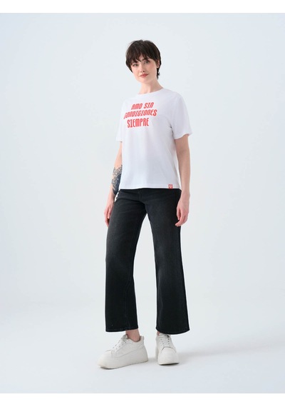 Loft Regular Fit Beyaz Kadın T-shirt Lf2039129 Beyaz