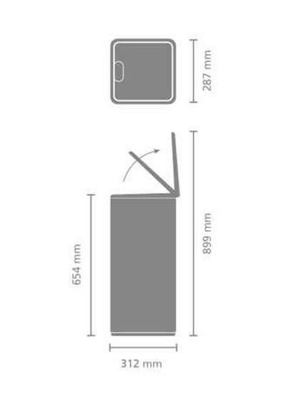 Brabantia Bo Whıte Dokunmatik Çöp Kutusu 30lt Beyaz