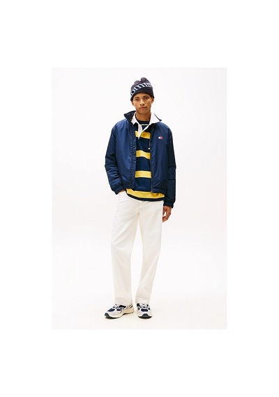 Tommy Hilfiger Erkek Dik Yaka Dolgulu Mont - Lacivert Dark Night Navy