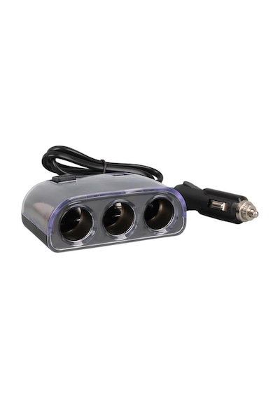 Olesson 1505 12-24v Çift Usb Girişli 120w 80cm Kablolu 3'lü Araç Çakmak Çoklayıcı