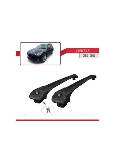 Mazda Cx-5 2013-2018 Arası İle Uyumlu Ace-1 Ara Atkı Tavan Barı Siyah