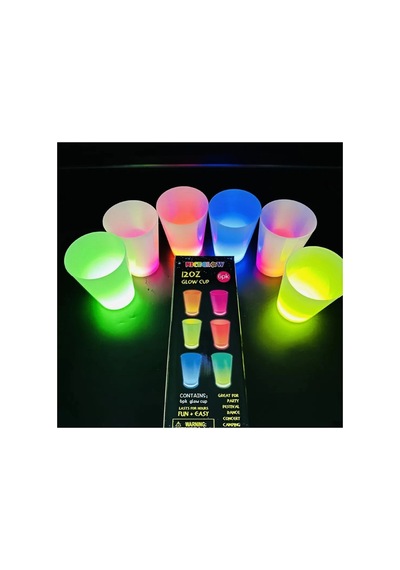 Glow Partisi Bardakları 6 Renk 6 Adet 1.5 Oz 4.5 X 6.5 Cm Çok Renkli