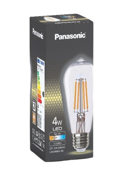 Panasonic E27 Filaman Lamba St64 Sarı Işık 4w - 4 Adet Tarı 01 Warm Glow