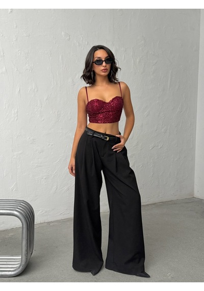 Verymoda Pulpayet Abiye Büstüyer - F2063 Bordo
