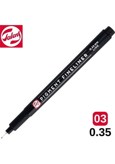 Talens Pigment Fineliner Teknik Çizim Kalemi Siyah 03 0.35mm /