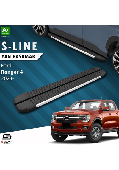 S-dizayn Ford Ranger 4 S-line Aluminyum Yan Basamak 203 Cm 2023 Üzeri A+ Kalite