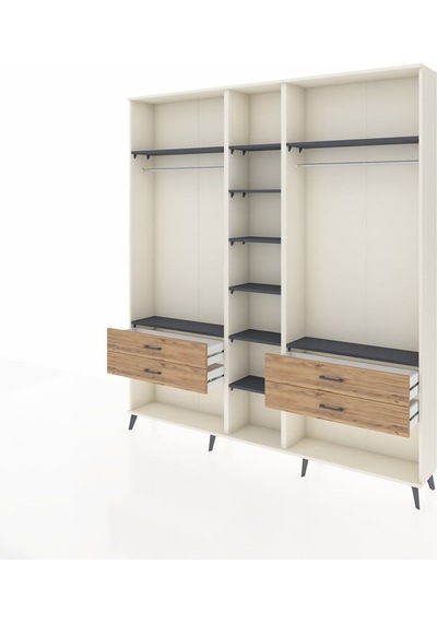 Arges Dolap 10 Raflı 4 Çekmeceli 2 Askılı 220x30x243 Aytaşı-antrasit/çam Antrasıt/atlas Çam Arges Dolap 10 Raflı 4 Çekmeceli 2 Askılı 220x30x243 Aytaşı-antrasit/çam Antrasıt/atlas Çam