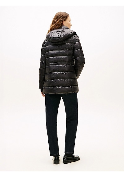 Tommy Hilfiger Gloss Hw Down Waıst Reg Coat Kadın Siyah Mont - Ww0ww47355 Siyah