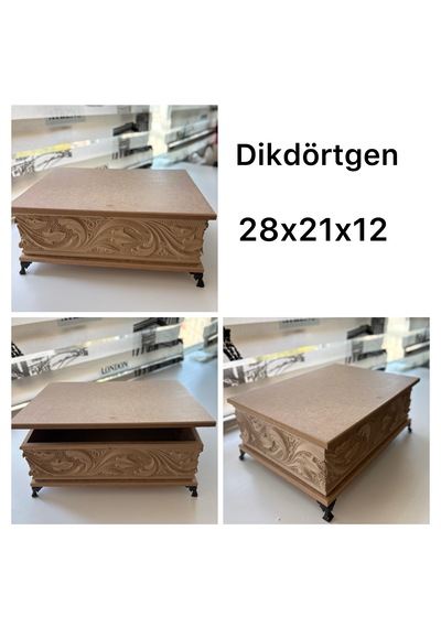 Dekoratif Ham Ahşap Kutu 8