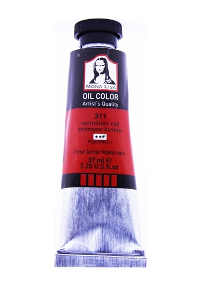 Mona Lisa Yağlı Boya 37 Ml Vermiyon Kırmızı 311 Çok Renkli