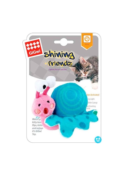 Gigwi Kedi Oyuncağı Catnipli Işıklı Salyangoz 12 CM