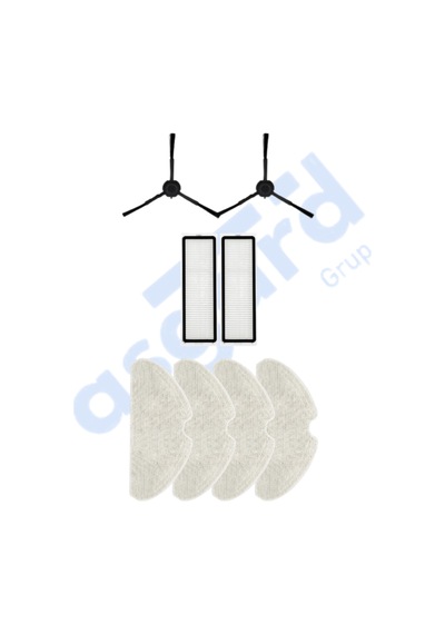 Dreame F9 Pro Uyumlu 2 Yan Fırça 2 Filtre 4 Mop Pkt-iasgf0000284