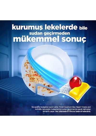 Finish Quantum Max Limonlu Bulaşık Makinesi Deterjanı 58 Tablet Finish Quantum Max Limonlu Bulaşık Makinesi Deterjanı 58 Tablet