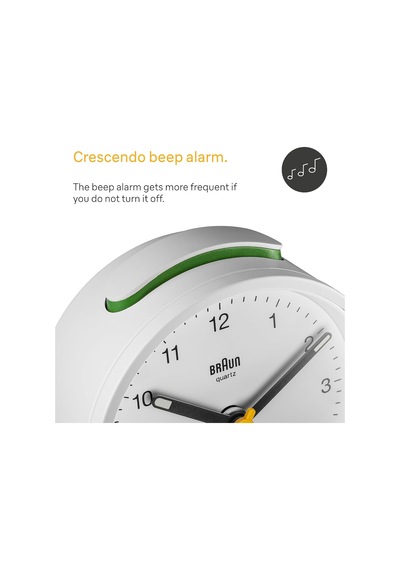 Klasik Analog Alarm Saati - Bc12w Beyaz
