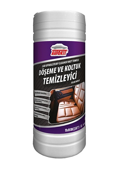 2 Adet Autokit Döşeme Ve Koltuk Temizleyici Islak Havlu Plastik Kutu 50'li
