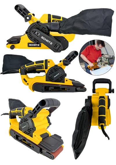 Schatz 900w Elektrikli Vakumlu Tozsuz Cila Özellikli Tank Zımpara Makinesi Sarı