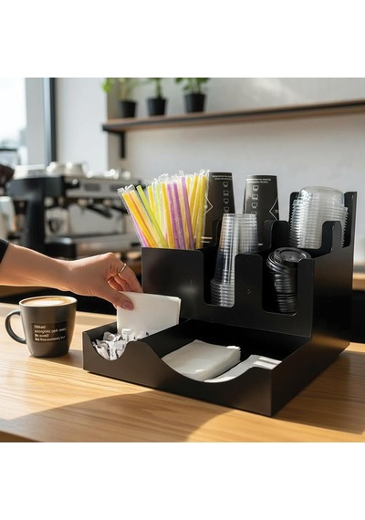 8 Bölmeli Karton Bardak Ve Kapak Organizer Standı Diğer