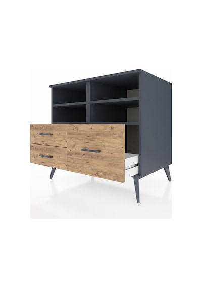 Kronos Şifonyer 4 Raflı 3 Çekmeceli 88x59x80 Antrasit-antrasit/çam Antrasit/çam Kronos Şifonyer 4 Raflı 3 Çekmeceli 88x59x80 Antrasit-antrasit/çam Antrasit/çam