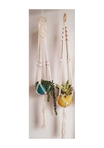 Birlikte Güzel 2 Li Set Makrome Saksılık Makrome Saksılık