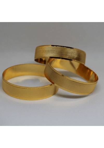 I Nce C İzgi Dokulu Imitasyon Altın Bilezik Gold