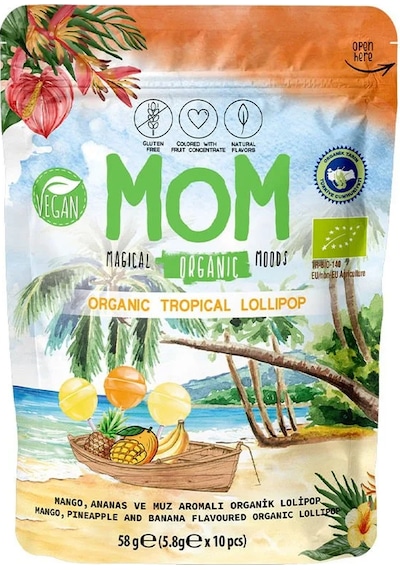 Mom Organık Tropıcal Lolıpop 56 G
