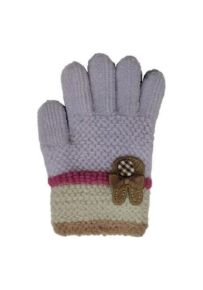 Kitti 3-6 Yaş Kız Çocuk Örme Eldiven K25220-02 Lila