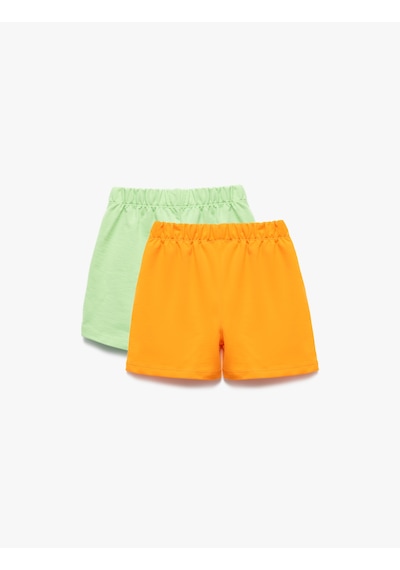 Koton Pamuklu Basic Çok Renkli Beli Lastikli 2'li Şort Seti Multıcolor 5skg10289ak Mavi Koton Pamuklu Basic Çok Renkli Beli Lastikli 2'li Şort Seti Multıcolor 5skg10289ak Mavi