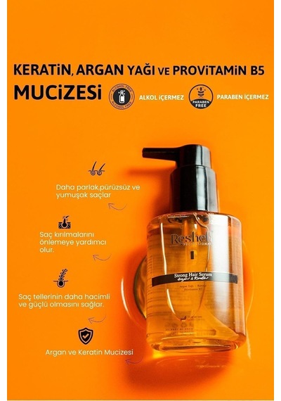 Tr Onarıcı Besleyici Argan Ve Keratin Saç Bakım Yağı 100 Ml, R-2012