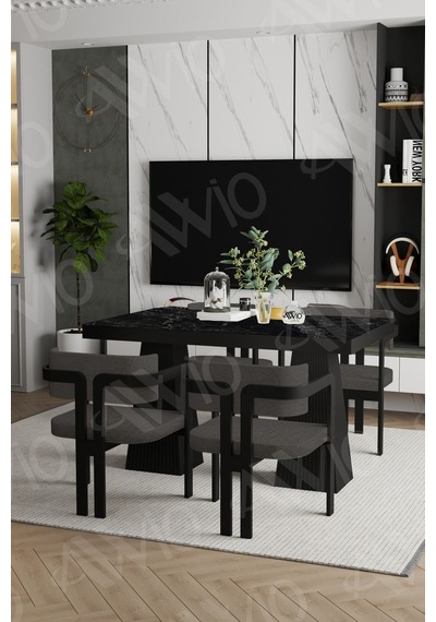 Avvio Valery Lake Mdf Ayak Tokyo Demonte Sandalye 80x120 Yemek Masası Mutfak Masası 4 Kişilik Siyahmermer Avvio Valery Lake Mdf Ayak Tokyo Demonte Sandalye 80x120 Yemek Masası Mutfak Masası 4 Kişilik Siyahmermer