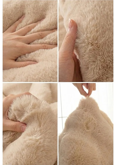Peluş Bubble Kırlent Kılıfı 2'li Kahve