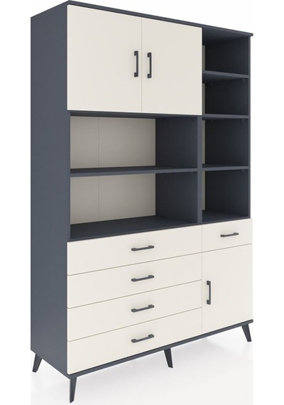 Hyperion Dolap 9 Raflı 5 Çekmeceli 3 Kapaklı 132x44x195 Antrasit-aytaşı/aytaşı Aytası/aytası Hyperion Dolap 9 Raflı 5 Çekmeceli 3 Kapaklı 132x44x195 Antrasit-aytaşı/aytaşı Aytası/aytası