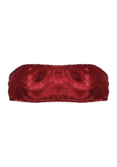 Magic Form Payetli Straplez Bralet Sütyen Kırmızı - 183075386 Kırmızı