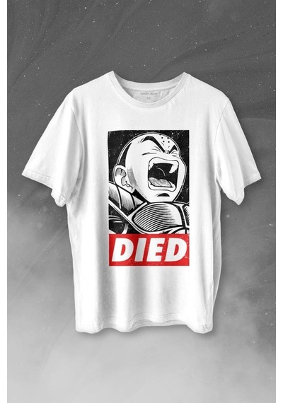 Dragon Ball Krillin Anime Dizi Urban Baskılı Tişört Unisex T-shirt 001