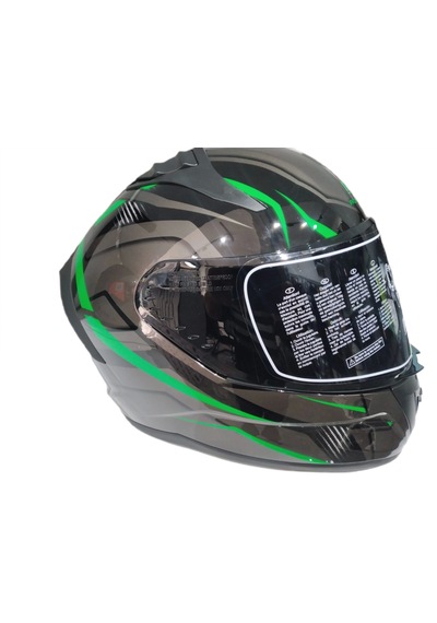 Mts Pro 801 Lead Güneş Gözlüklü Kask Siyah - Yeşil