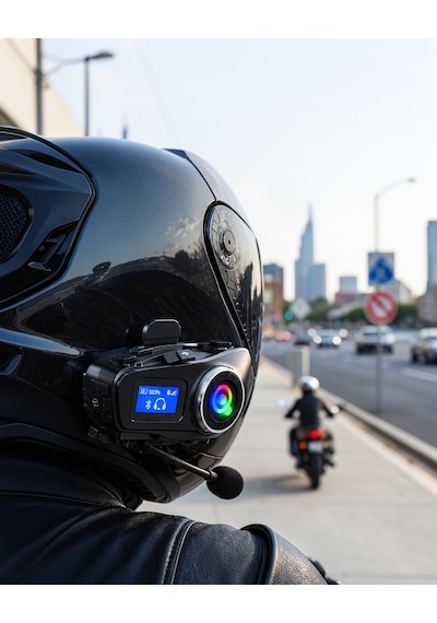 Lcd Ekranlı Bluetooth Kask Kulaklığı Uczzzq58intercom-4