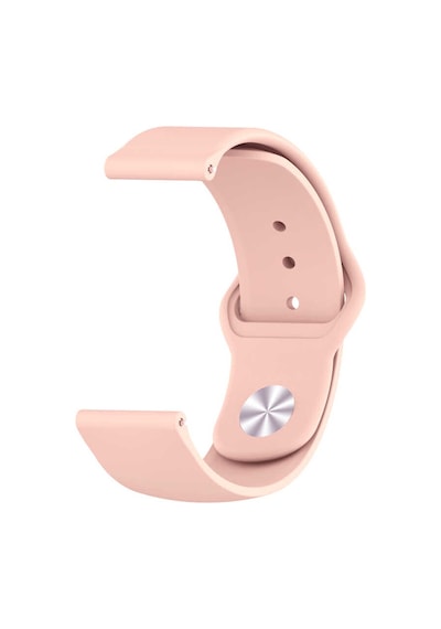 Ekılıf - Xiaomi Mi Watch Color Uyumlu - Kordon 22mm Silikon Kordon Krd-11 - Pudra