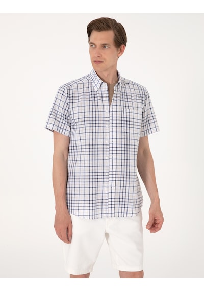 Pierre Cardin Erkek Lacivert Gömlek Kısa Kollu 50303387-vr033 Lacivert