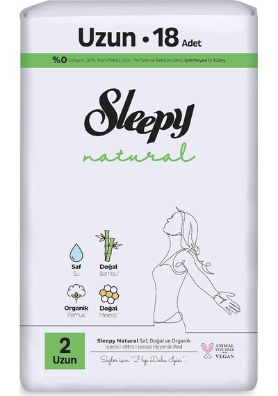 Natural Ultra Hassas Hijyenik Ped Uzun 18 Adet