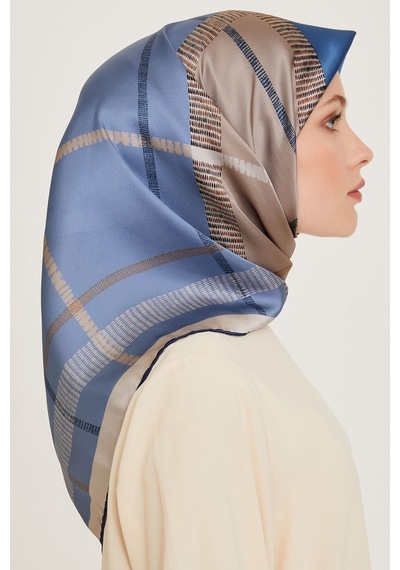 Armine %100 Twill Ipek Desenli Eşarp 9206d-6 Çok Renkli